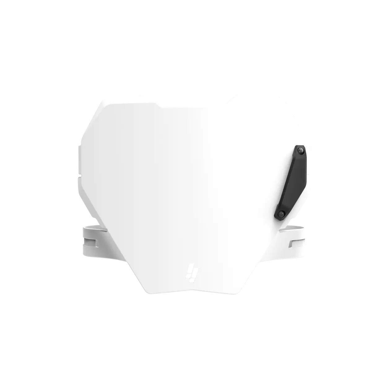 Front view of IZI Brothers white front plate for Sur-Ron Light Bee, Talaria Sting, and E-Ride Pro.